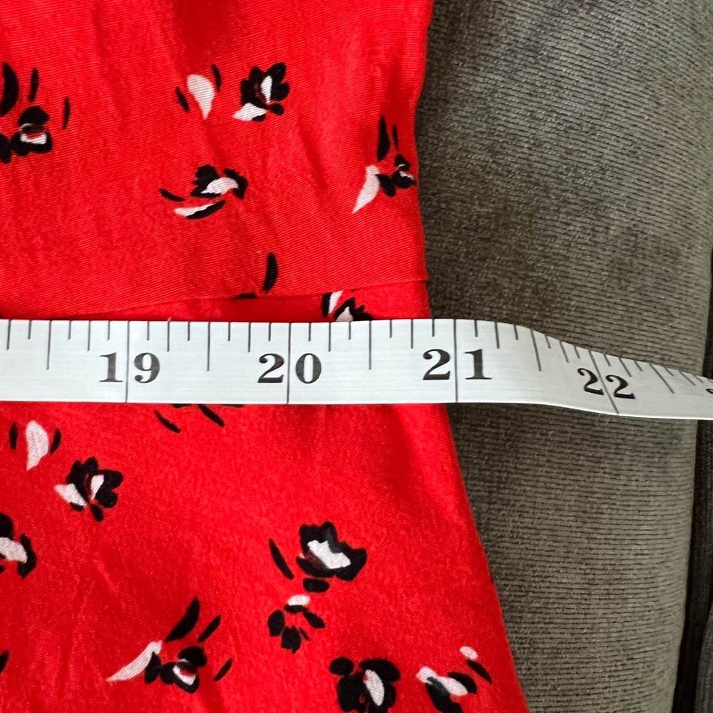 Gap size XXL Short Sleeve Midi Red Dress with Pockets - Picture 10 of 11